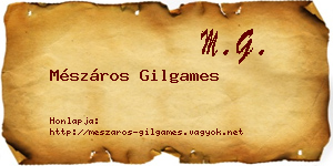 Mészáros Gilgames névjegykártya